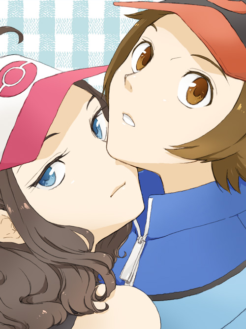 hilda and hilbert (pokemon and 1 more) drawn by shirataki_(jelly_white)