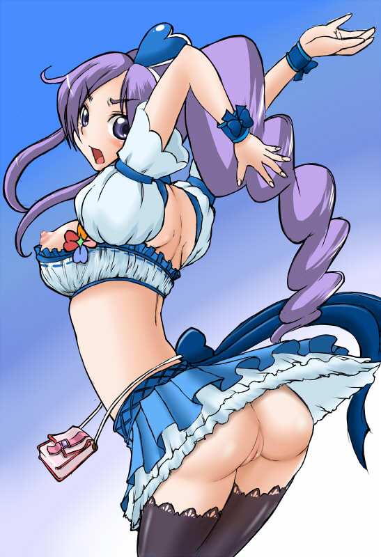 aono miki and cure berry (precure and 1 more) drawn by masakichi_(heppouku)