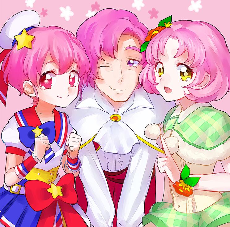 reona west, kitaoji sakura, and falsetto (precure and 4 more) drawn by kurochiroko