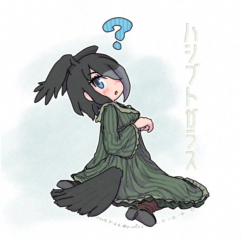 jungle crow (kemono friends and 1 more) drawn by p_alti