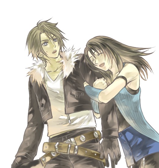 squall leonhart and rinoa heartilly (final fantasy and 1 more) drawn by hinokami