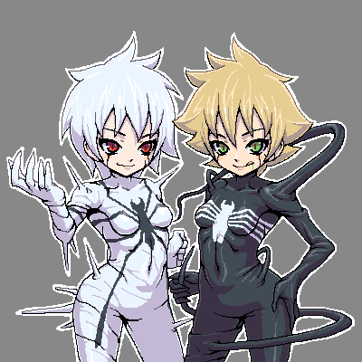 venom and anti-venom (marvel and 1 more) drawn by chou_denji_mayuge