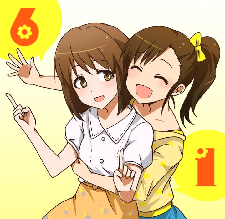 hagiwara yukiho and futami mami (idolmaster) drawn by kidachi