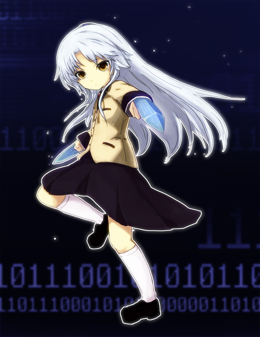 tachibana kanade (angel beats!) drawn by chaki_(wave_ne)