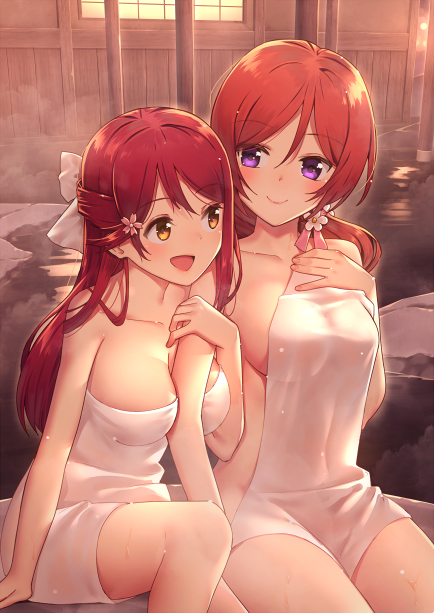 nishikino maki and sakurauchi riko (love live! and 2 more) drawn by nagareboshi