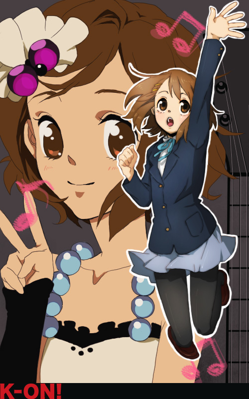 hirasawa yui (k-on!) drawn by kurage_(huwahuwaru_n)