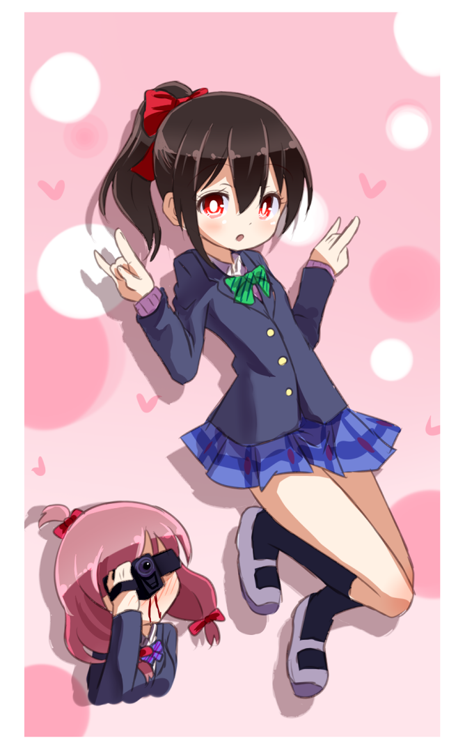 nishikino maki and yazawa nico (love live! and 1 more) drawn by shipii_(jigglypuff)
