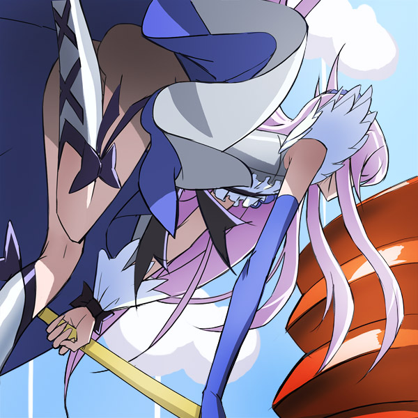 tsukikage yuri and cure moonlight (precure and 1 more) drawn by haruyama_kazunori