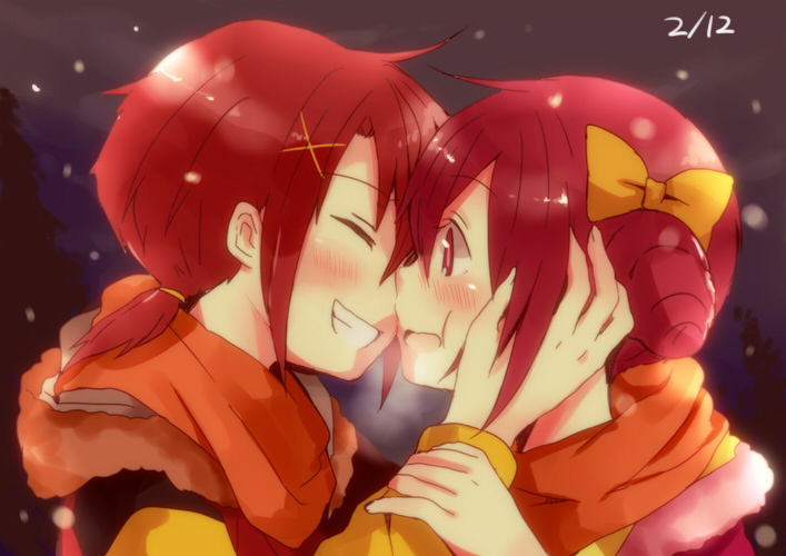 hino akane and hoshizora miyuki (precure and 1 more) drawn by hagino_makoto