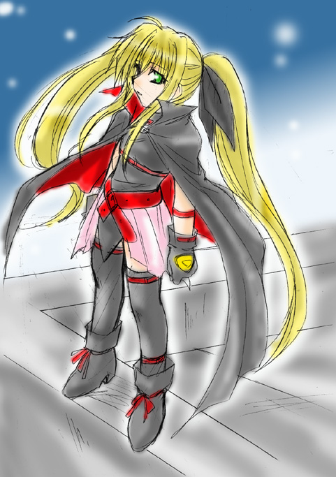 fate testarossa (lyrical nanoha and 1 more) drawn by minazoi_kuina