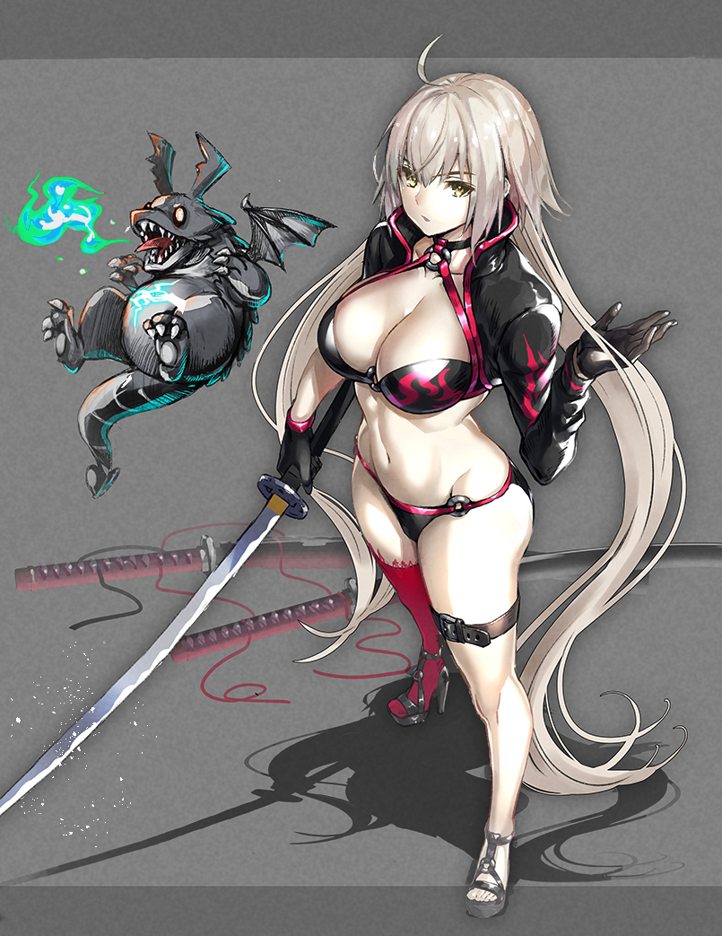 jeanne d'arc alter and fafnir (fate and 1 more) drawn by suishougensou