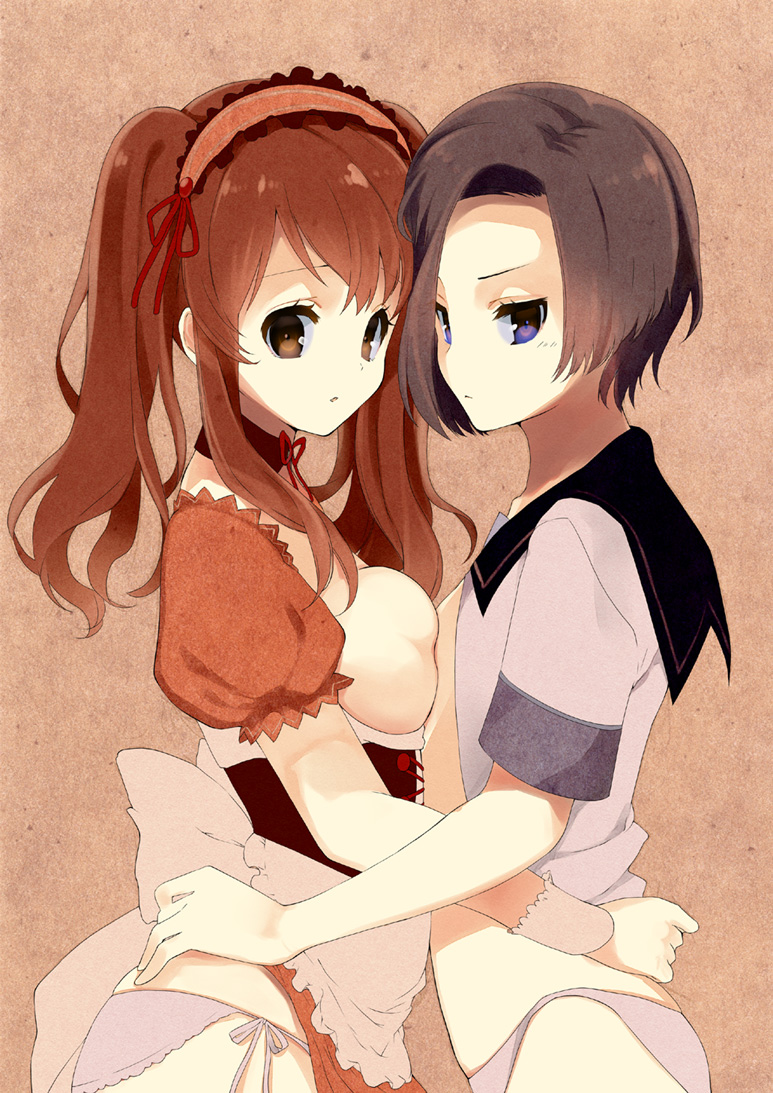 asahina mikuru and kobayakawa rinko (suzumiya haruhi no yuuutsu and 1 more) drawn by hisaba_iori
