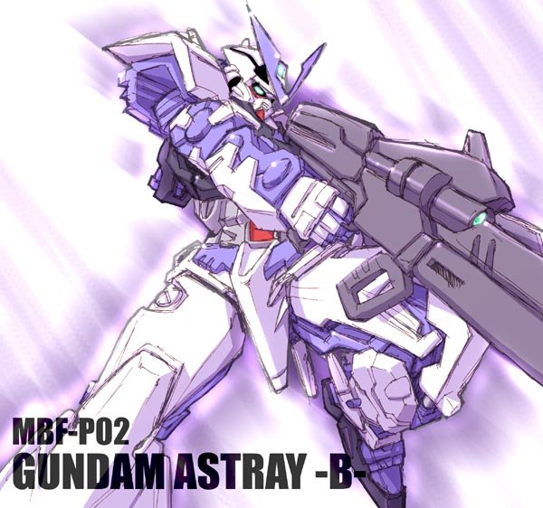gundam astray blue frame (gundam and 2 more) drawn by yabe_makoto