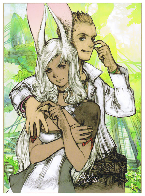 fran and balthier (final fantasy and 1 more) drawn by yoshida_akihiko