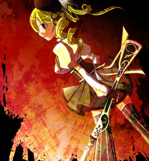 tomoe mami (mahou shoujo madoka magica) drawn by rinnya