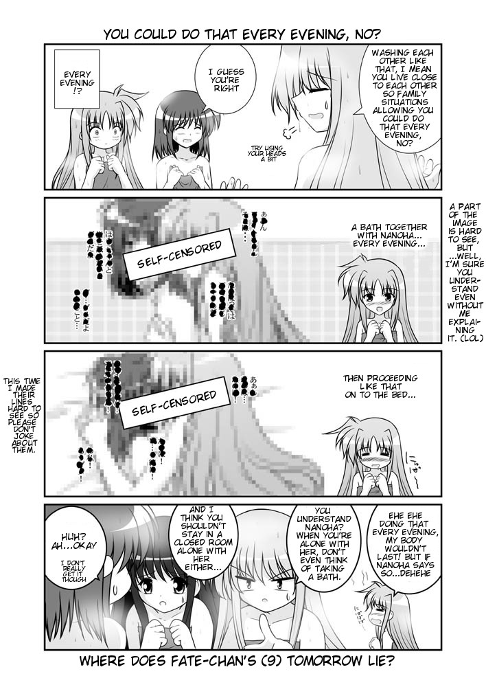fate testarossa, takamachi nanoha, arisa bunnings, and tsukimura suzuka (lyrical nanoha and 2 more) drawn by mikage_takashi