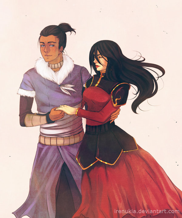azula and sokka (avatar legends and 1 more) drawn by irenukia