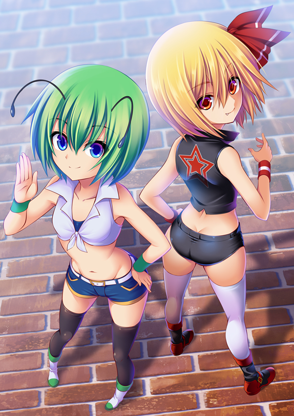 rumia and wriggle nightbug (touhou) drawn by hijikawa_arashi