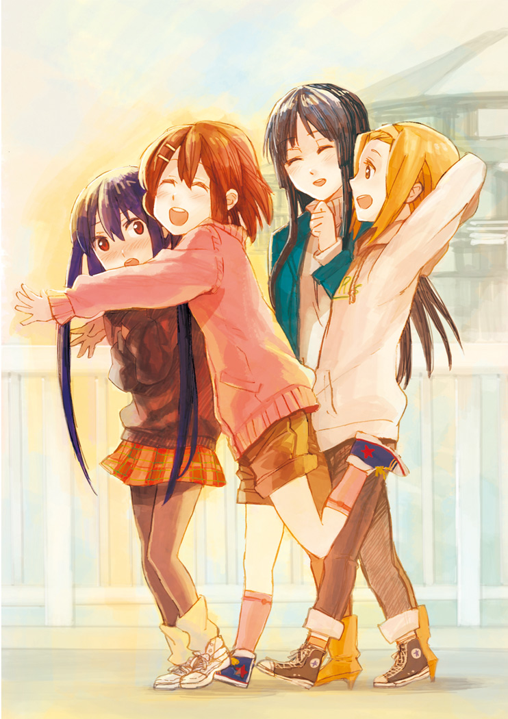 akiyama mio, nakano azusa, hirasawa yui, and tainaka ritsu (k-on!) drawn by fukutarou_(enji127)