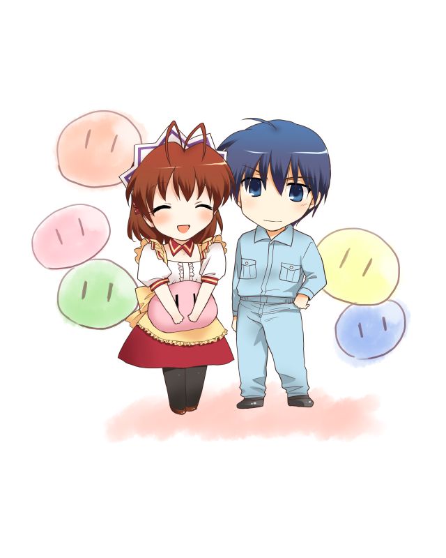 furukawa nagisa and okazaki tomoya (clannad and 1 more) drawn by misaki_juri