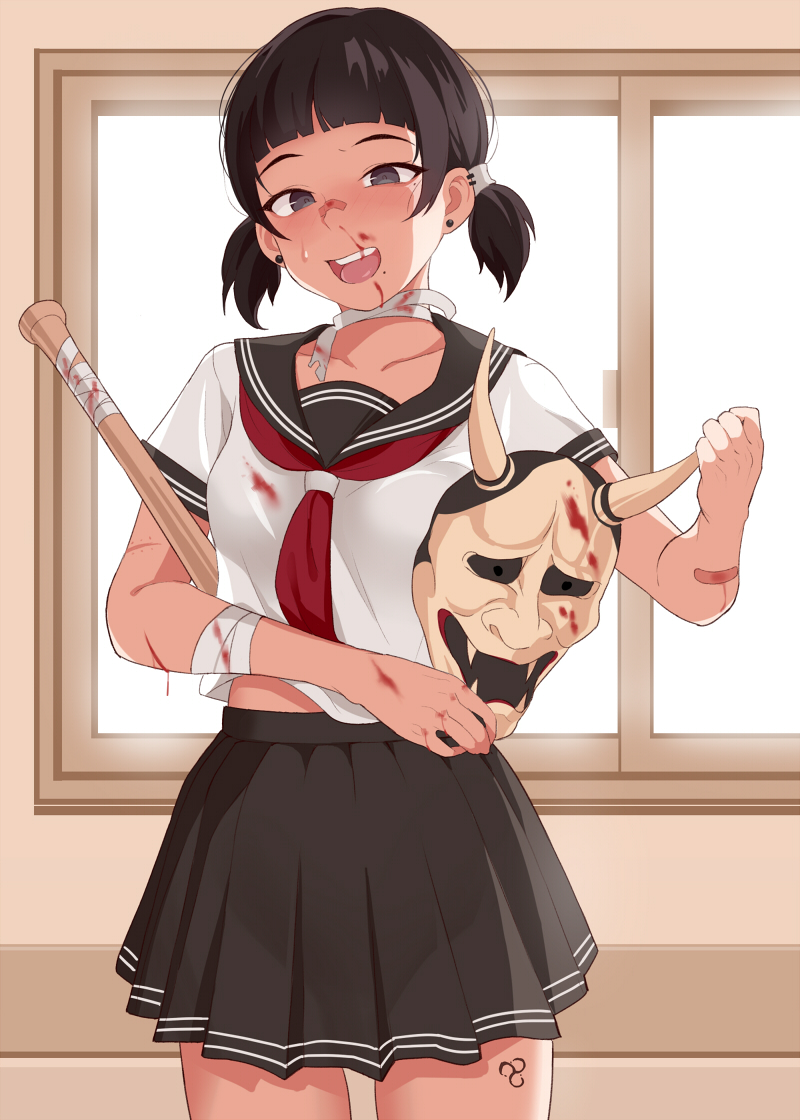 miku (world of horror) drawn by genmon