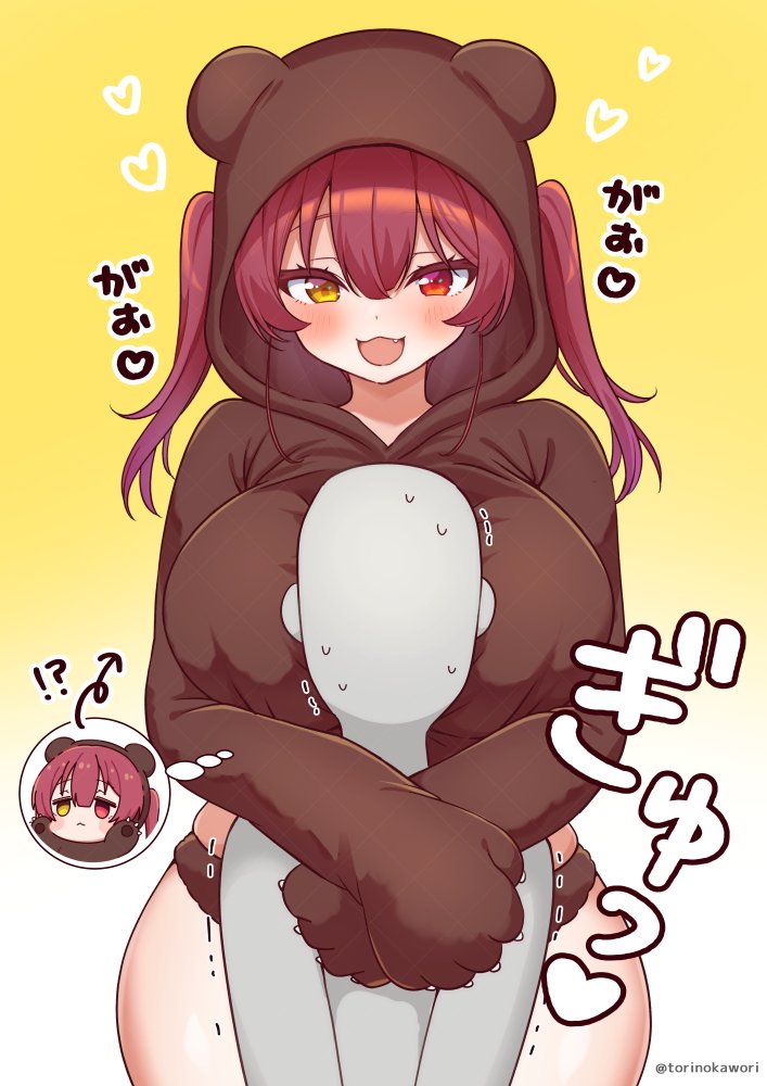 houshou marine and houshou kumarine (hololive) drawn by torinokawori