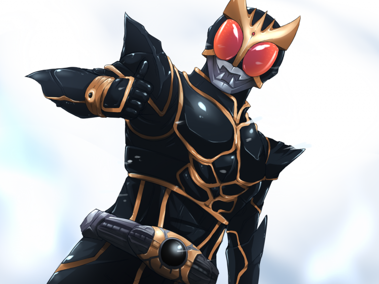 kamen rider kuuga (kamen rider and 1 more) drawn by denji_(mugitomato)