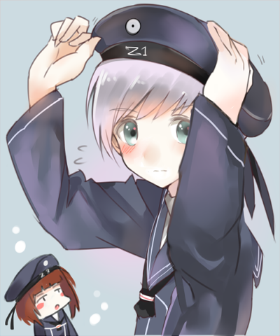 z1 leberecht maass and z3 max schultz (kantai collection) drawn by fujibejifu