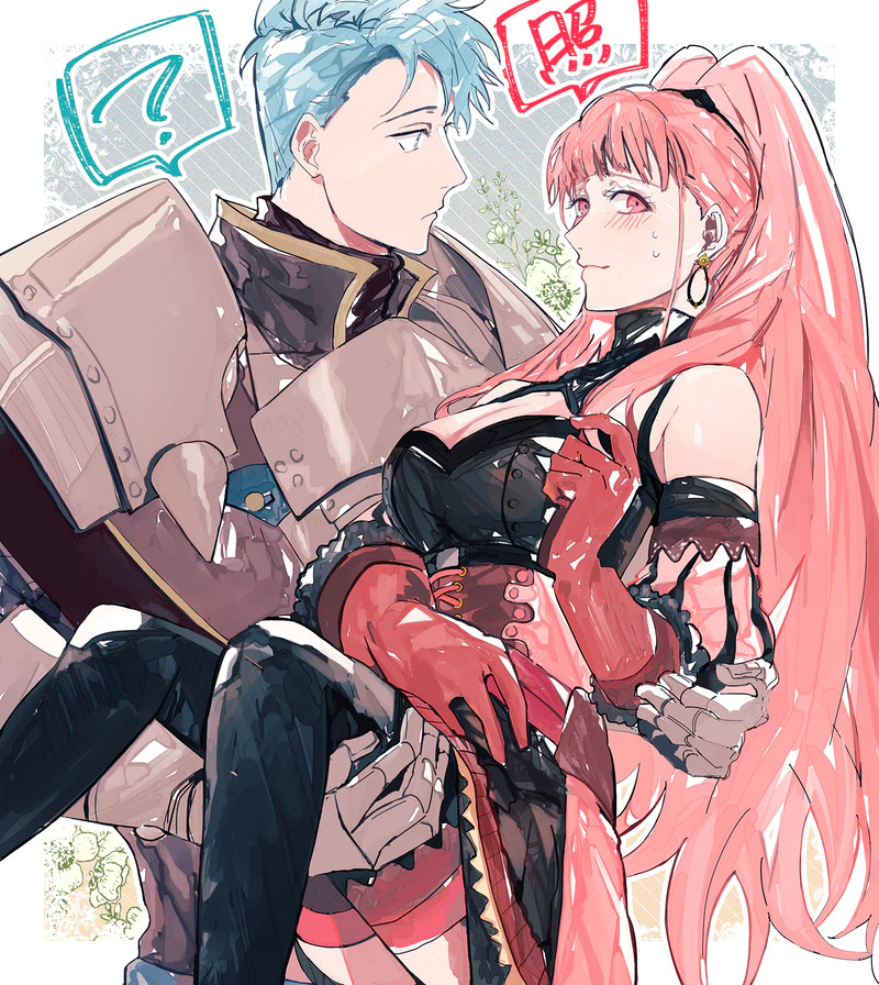 hilda valentine goneril and caspar von bergliez (fire emblem and 1 more) drawn by kurosumi_(kuro62114)