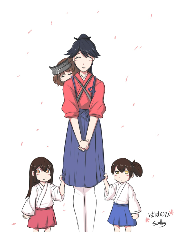 kaga, akagi, ryuujou, and houshou (kantai collection) drawn by scull