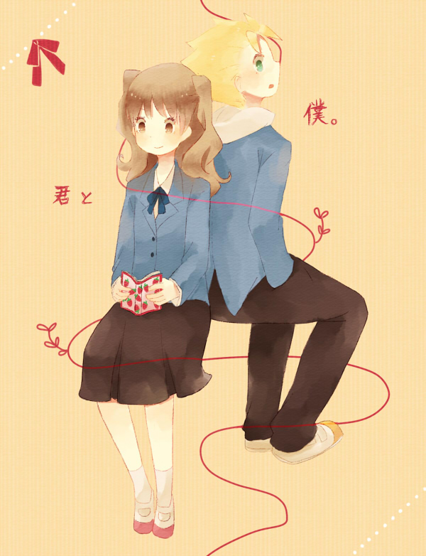 tachibana chizuru and satou masaki (kimi to boku) drawn by yunnu