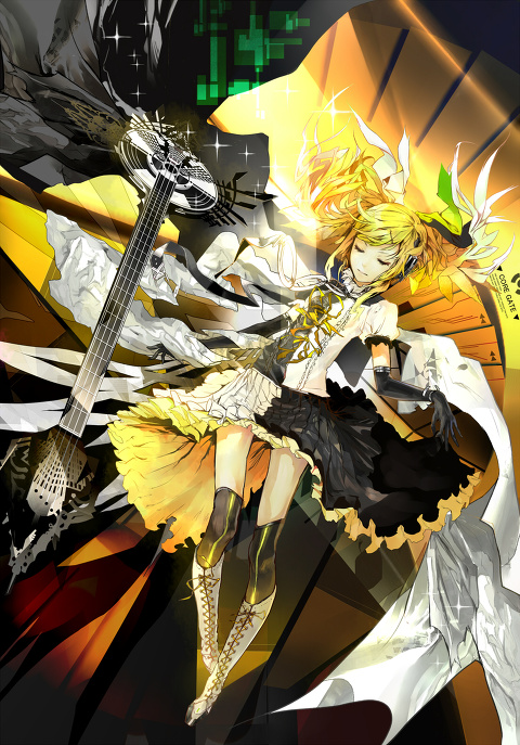 kagamine rin (vocaloid and 1 more) drawn by nil