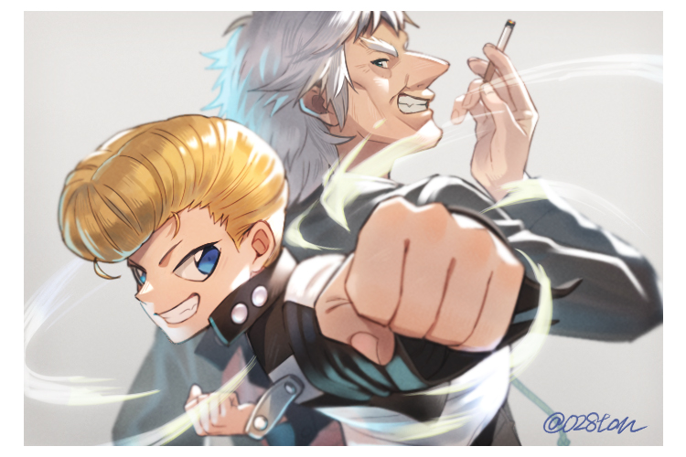 ted and jido (konjiki no gash!!) drawn by otton