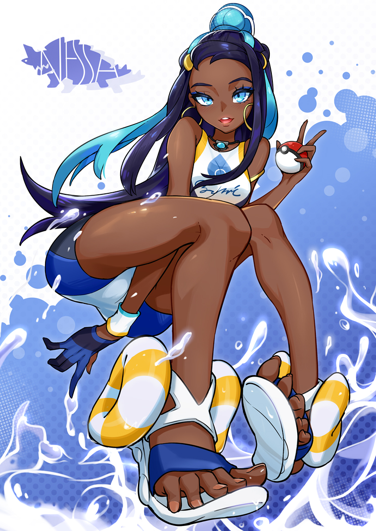nessa (pokemon and 1 more) drawn by silversirius