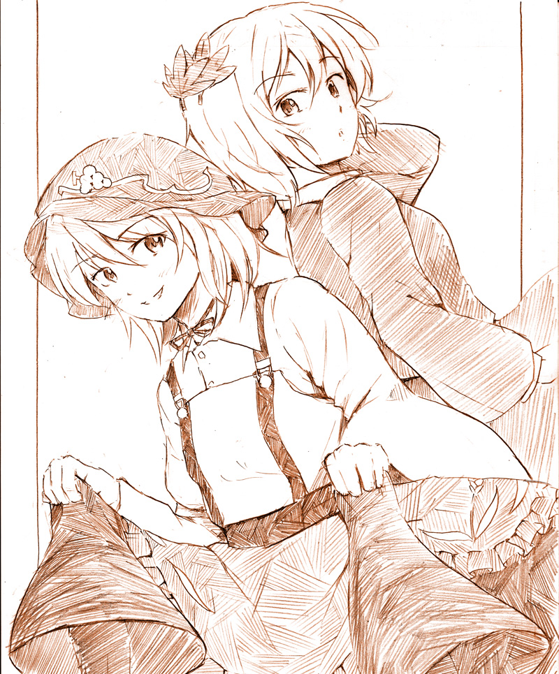 aki minoriko and aki shizuha (touhou) drawn by vent_arbre