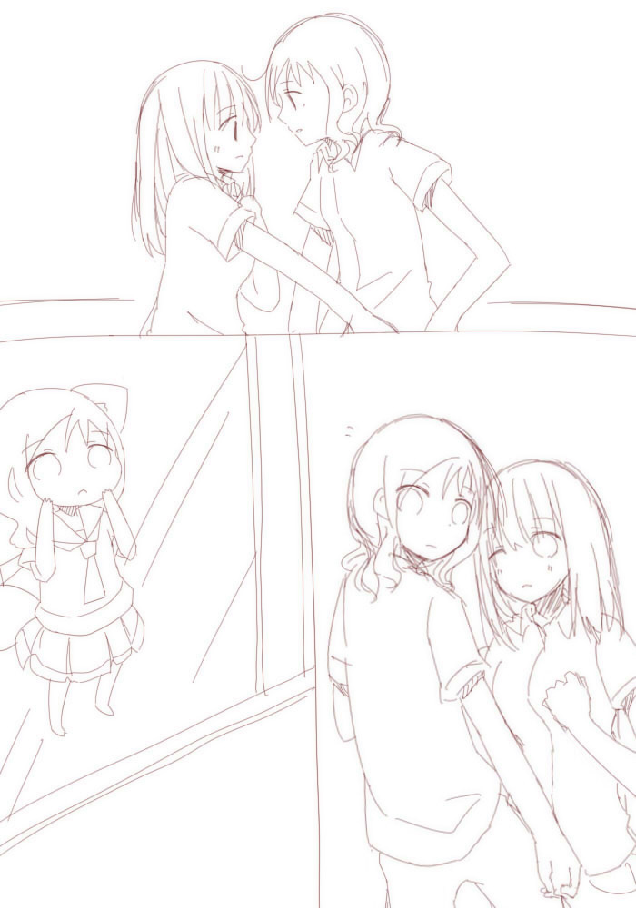 takei hisa and fukuji mihoko (saki) drawn by fud