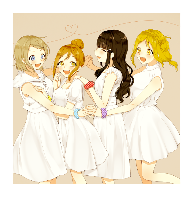 watanabe you, kurosawa dia, kunikida hanamaru, and ohara mari (love live! and 1 more) drawn by azuma_(no488888)
