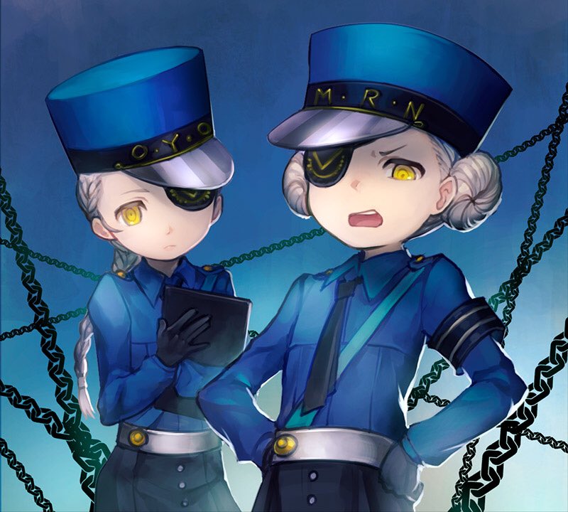 caroline and justine (persona and 1 more) drawn by kiitos