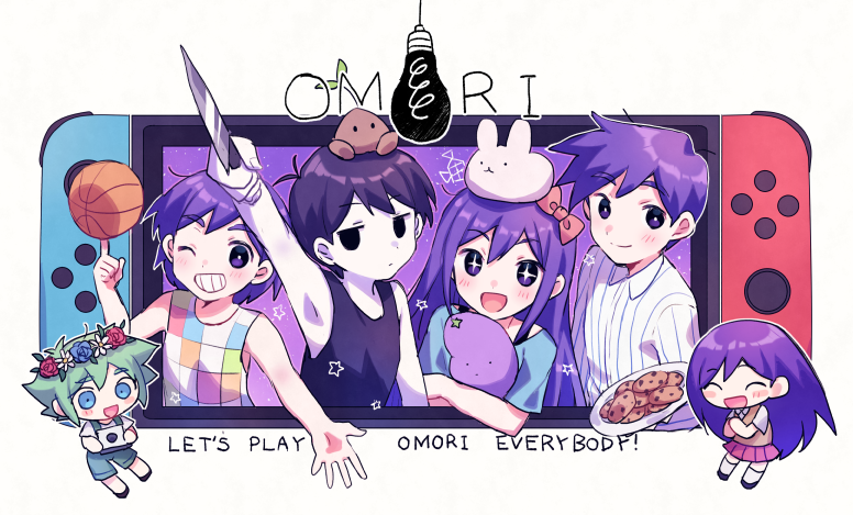 omori, basil, aubrey, mari, kel, and 2 more (omori) drawn by xox_xxxxxx