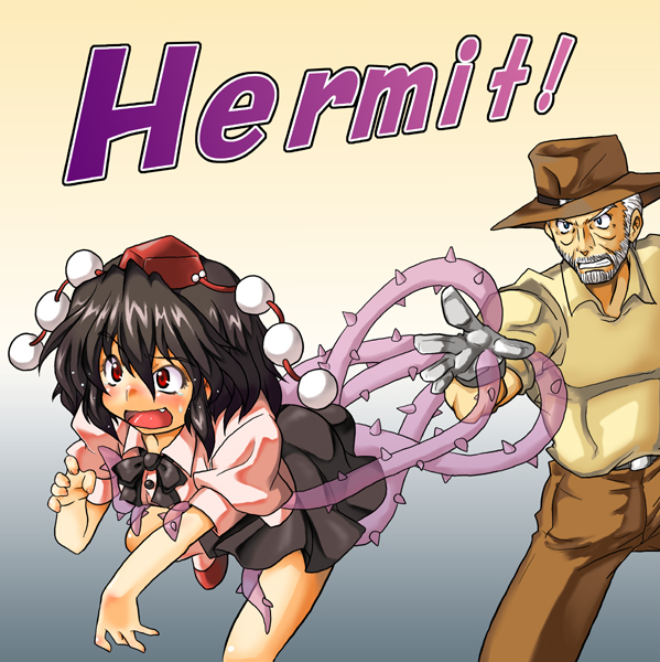 shameimaru aya, joseph joestar, and hermit purple (touhou and 3 more) drawn by ta_ki