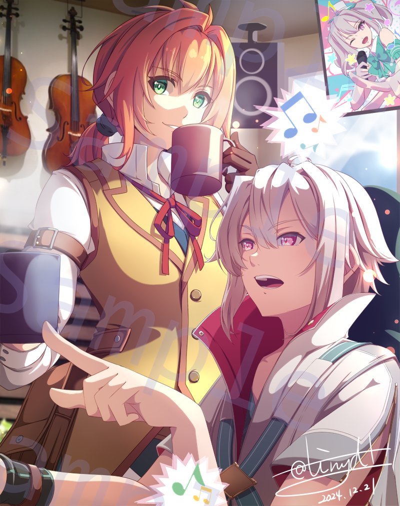 quatre salision and elliot craig (eiyuu densetsu and 2 more) drawn by tinybiard