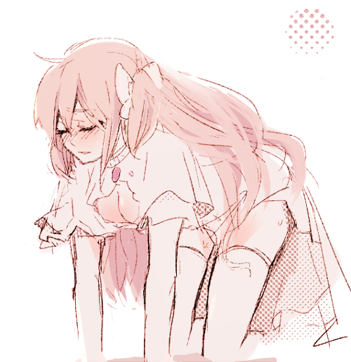 kaname madoka and ultimate madoka (mahou shoujo madoka magica) drawn by hanyae