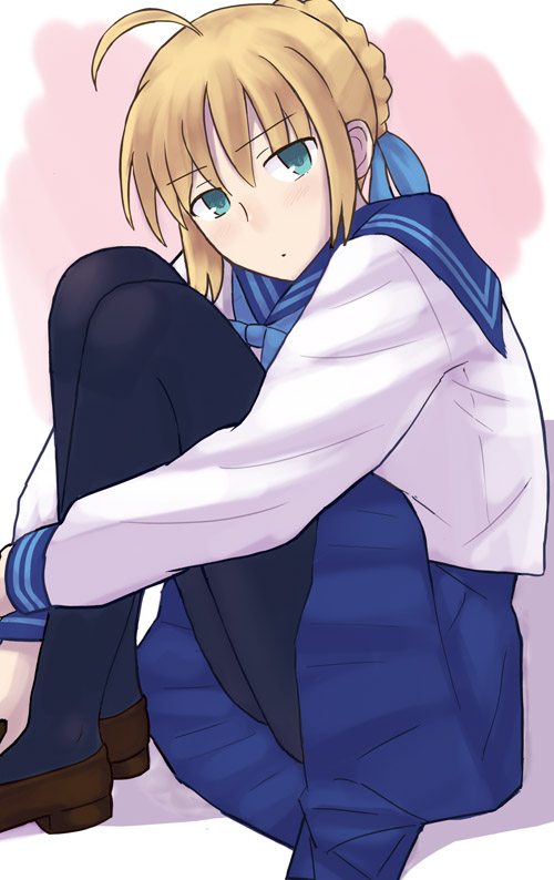 artoria pendragon and saber (fate and 1 more) drawn by gyuunyuu_(galgal34)