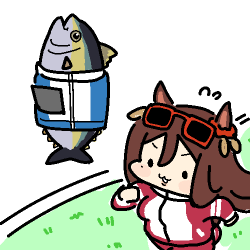 trainer and seeking the pearl (umamusume) drawn by jazz_jack