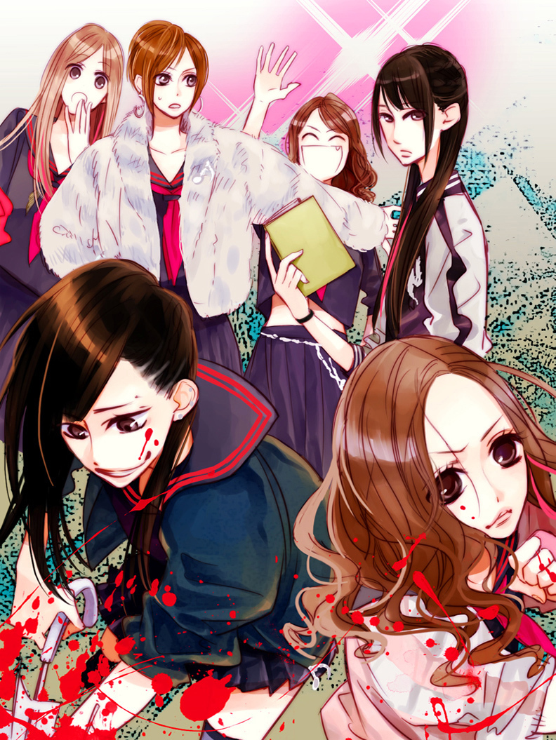 gekikara, torigoya, black, ooshima yuuko, shibuya, and 1 more (akb48 and 1 more) drawn by wakiwaki-san