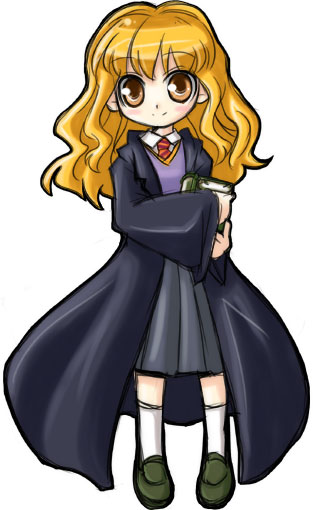 hermione granger (wizarding world and 1 more) drawn by nekoyuu