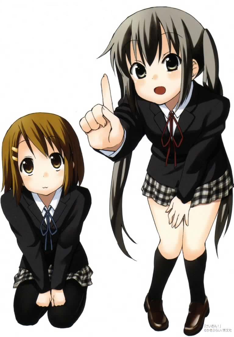 nakano azusa and hirasawa yui (k-on!) drawn by kakifly