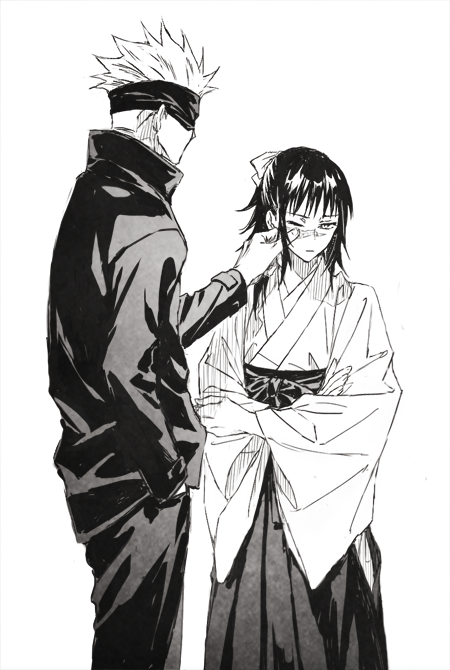 gojou satoru and iori utahime (jujutsu kaisen) drawn by magu_(a325934)