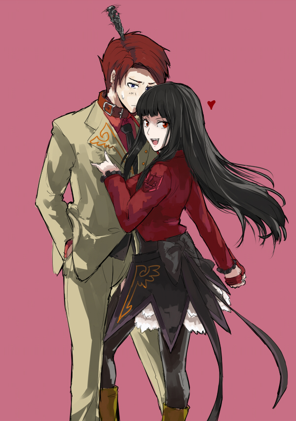 ushiromiya battler and lucifer (umineko no naku koro ni) drawn by toritori