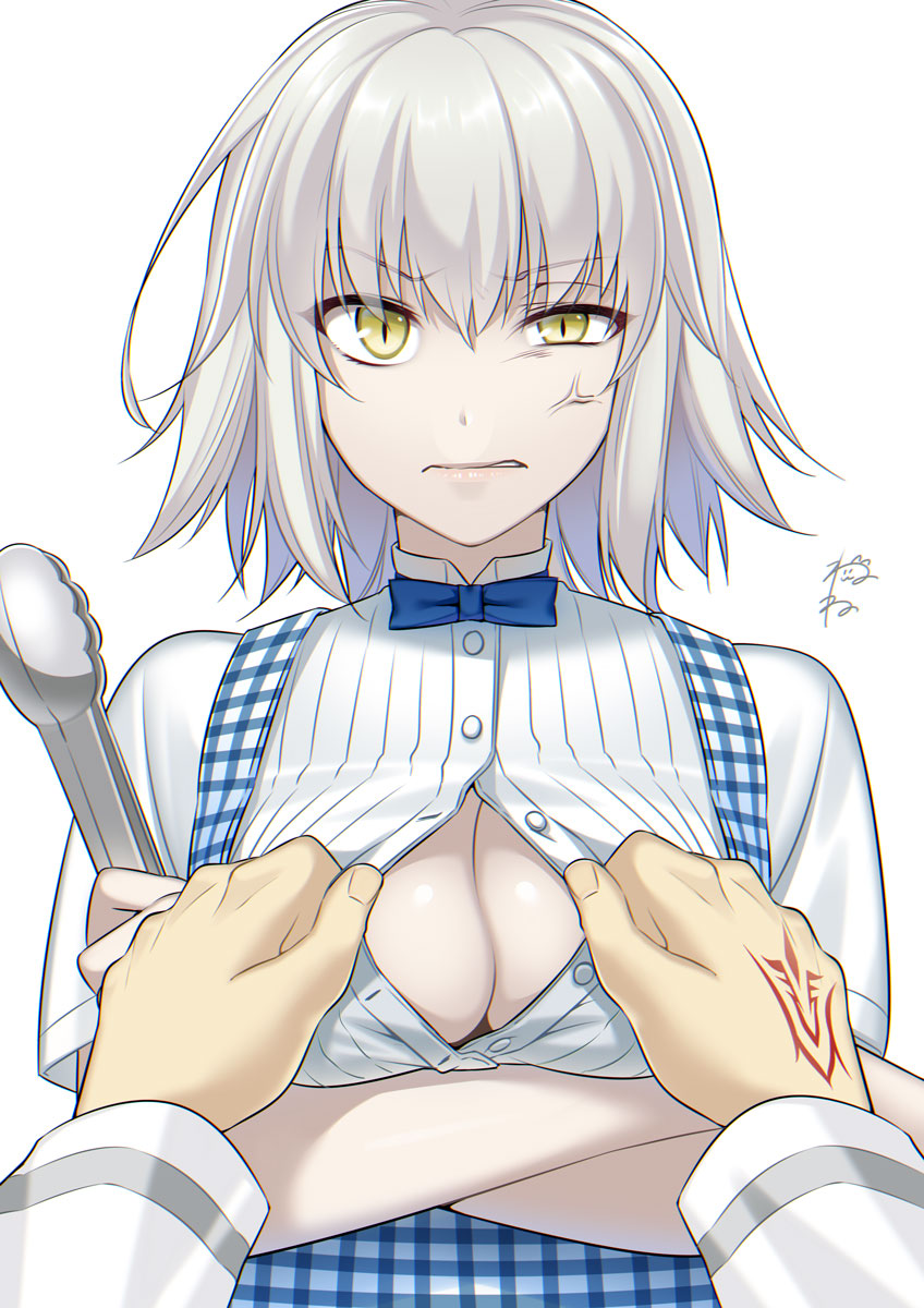 fujimaru ritsuka and jeanne d'arc alter (fate and 2 more) drawn by suzuki_nene